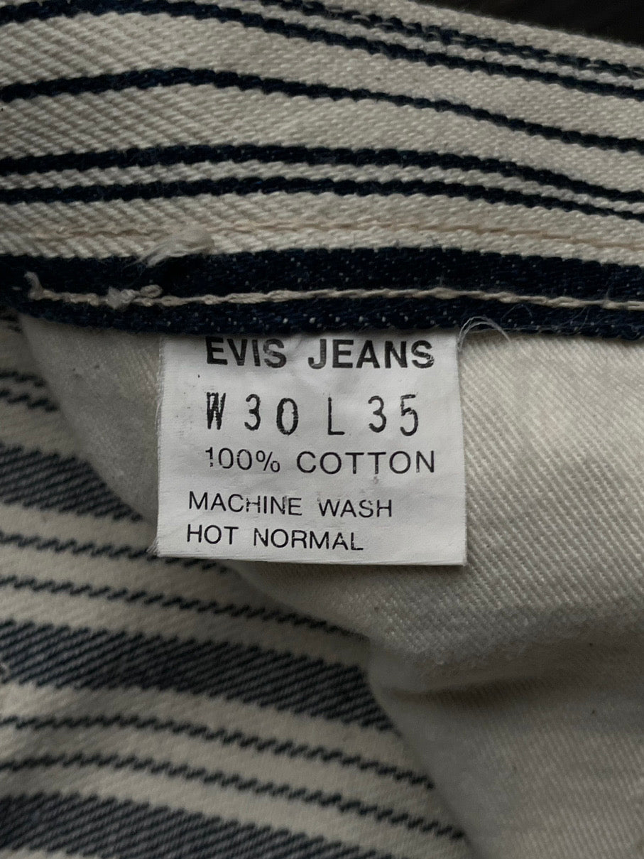 90s Evis Striped Carpenter Jeans